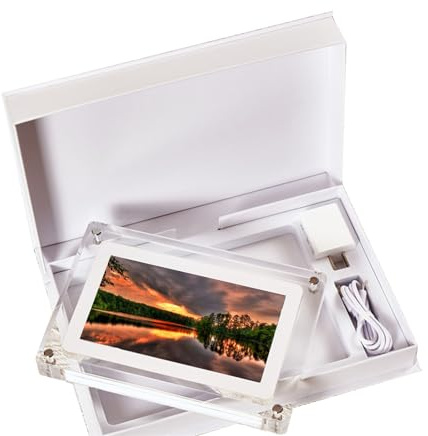 Album fotografico elettronico video acrilico trasparente ad alta definizione, cornice for foto digitale, display IPS ad alta definizione, cornice for foto con memoria esclusiva (Size : 5 inch)
