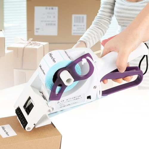 Hanchen Label Applicator Handheld Sticker Labeling Machine Gun Barcode Applicator Manual Label Applicator Labeling Machine for Round Square Flat Bottles for