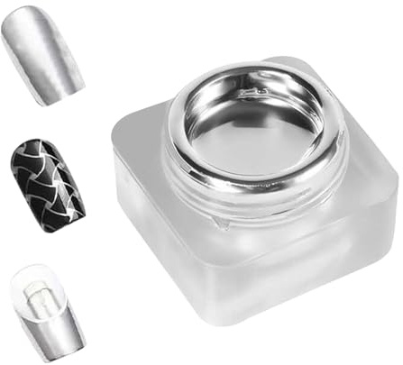 Gel de pintura de metal, esmalte de manicura artística, efecto espejo LED UV, fórmula de alto pigmento, acabado brillante de larga duración para salón en casa, principiantes, decoración de uñas