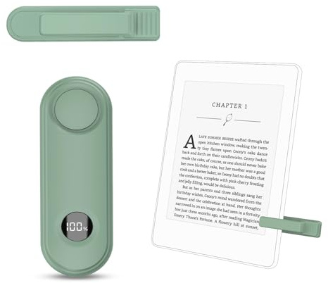 RF Remote Control Page Turner for Kindle Paperwhite Scribe Oasis Accessories, Remote Clicker for iPhone,Tablets Reading Camera Video Record Remote Triggers, Light Green
