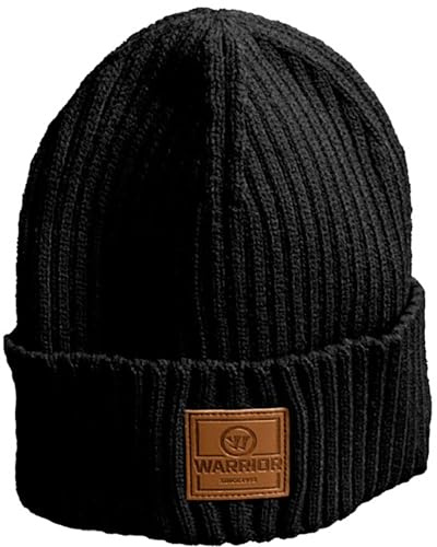 Warrior Toque Bonnet à pompon en tricot Senior Noir Taille unique pour hockey sur glace et hockey en ligne