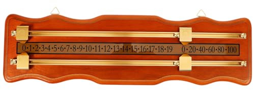 GARVALON Tableau de Score Professionnel pour Snooker Panneau de Densité avec Rail Métallique Compteur Précis pour Billard et Jeux de Société Accessoire Élégant pour Suivi des Points
