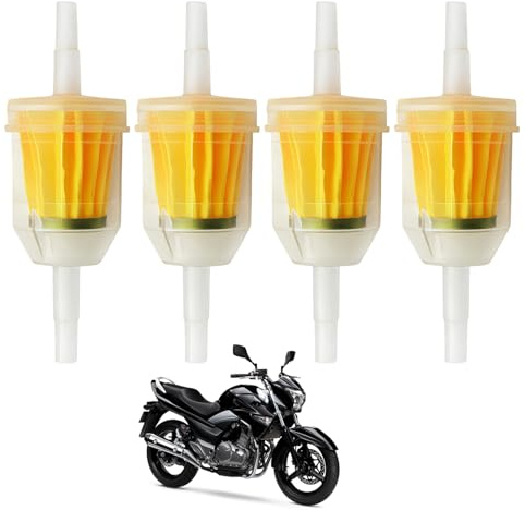 GAZIL 4 Universal Bränslefilter 6mm & 8mm In-Line för Mopeder, Motorcyklar och Gräsklippare