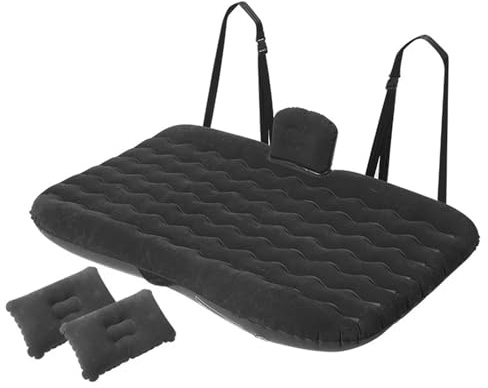 bilsäng Campingsäng Universal uppblåsbar bilsäng | Ställ in Auto Baksätes Trunk Madrass Air Bed(Black)
