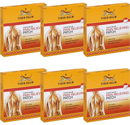 Tiger Balm Patch, Pain Relieving Patch, 4x2.75, 5 Count (Pack of 6)