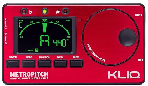 KLIQ MetroPitch Digital Metronome & Tuner for Piano, Guitar & Bass