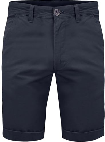 WJL WHISPERING JONES LONDON Mens Super Stretch Chino Shorts Summer Cotton Jeans Half Pants Comfortable Casual Wear, Navy, 36W