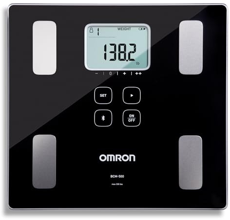 OMRON Body Composition Monitor and Scale - Track Muscle Mass Loss/Gain, Weight, Visceral Fat, BMI - Use OMRON Connect App for Unlimited Storage