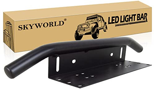 SKYWORLD Universal Aluminium Kennzeichenhalter 23 Zoll Nummernschildhalter für Offroad-Arbeitsscheinwerfer Led Bar Arbeit Lichtleiste
