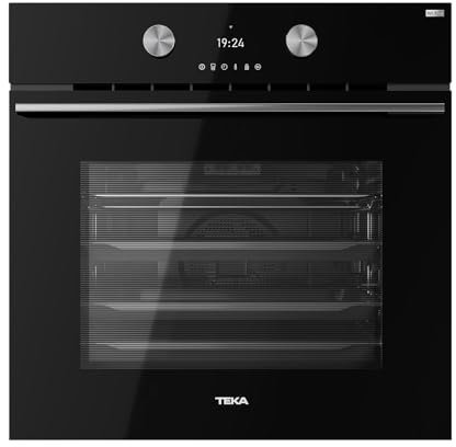 Teka Home HLB 8700 P - Horno de Aire Pirolítico 70 Litros, con Conexión Wifi, Horno Air Fryer con Sistema de Limpieza DualClean, Color Cristal Negro