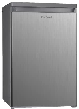 Corberó – Frigorífico 1 Puerta | CF1PH8554X | Nevera 109L + 14L Congelador | 85 cm | Cajón Crisper | Descongelación Manual | Estantes de cristal | 4 estrellas retencion frío | Inox