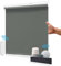 Allesin Store Enrouleur Occultant Électrique Rechargeable sans Perçage à l'intérieur, Moteur Silencieux, 100% Occultant, Protection Solaire, Gris Foncé 45 x 150 cm (l x L)