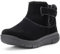 FitVille Winterstiefel Damen Extra Weit Winterschuhe Warm Gefüttert Schneestiefel Winter Kurzschaft Stiefel Schlupfstiefel mit Klettverschluss Rutschfest Outdoor Boots Schwarz 41 EU X-Weit