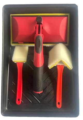 Herramienta recortadora de pintura, recortadora de pintura triangular, juego de pinceles de pintura de bordes, herramienta de corte de pintura con agarre cómodo, cepillo de rodillo de borde de