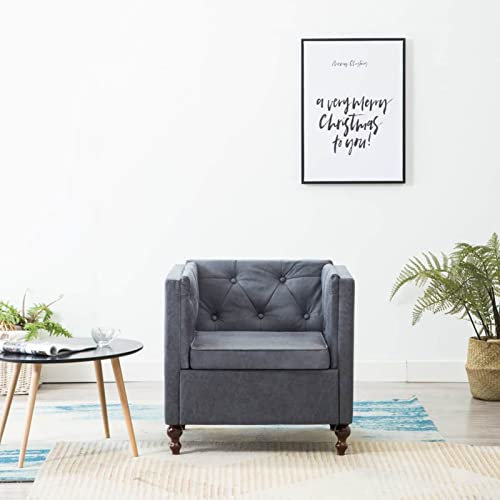 ShGaxin Sillón, Sillon Lactancia, Sillones para Personas Mayores, Butacas De Cine, tapizado de Tela Gris