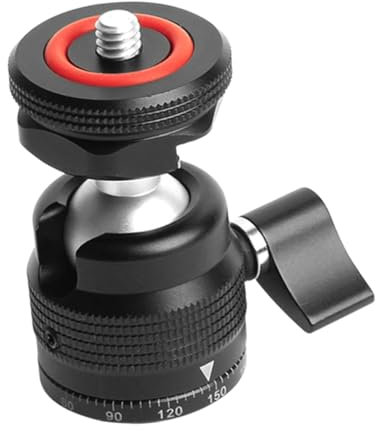 Operitacx Sferica Per Treppiede Mini Sfera Girevole Gradi Accessori Per Treppiede Portatile Adatto Per Luce Riempimento