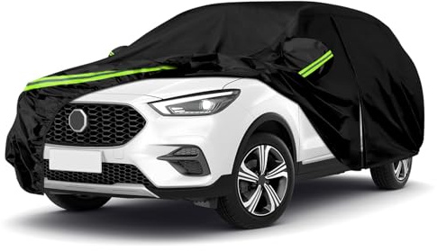 Opaltool Autoabdeckung für MG ZS Crossover 2017-2025, Autoschutzhülle Auto Abdeckung mit Reißverschluss an der Seitentür, Anti-Diebstahl-Schloss