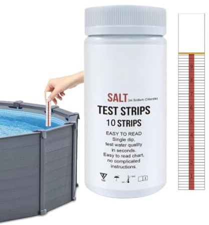 10pc Tests D'eau Salée Pour Piscine Et Spa, Bandelettetest Sel Pour Piscine
