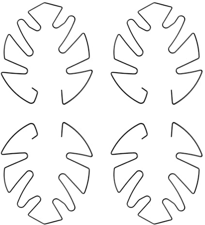 KLINNA Set di 4 supporti per piante – Robusto supporto per piante e traliccio per pomodori, rose, piante rampicanti – Tenuta efficace per il supporto in giardino e interni (nero)