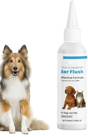 Générique Nettoyant Oreille Chien - Solution De Soin Oreille Chien 100 ML - Produit Doux pour Soin des Animaux et Toilettage,pour Toilettage Et Nettoyage des Oreilles De Chat