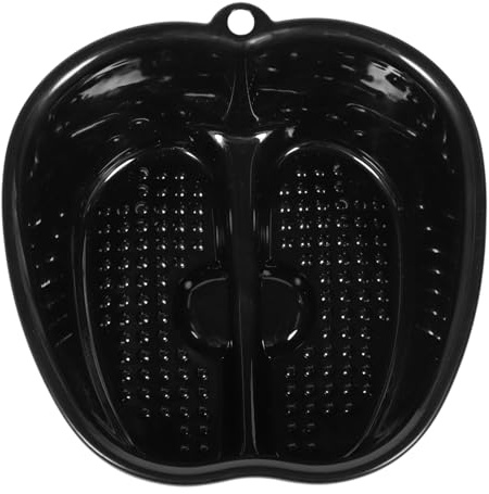 Healvian Barreño para Pies de Plástico Negro Masajeador y Función de Hidromasaje para Relajación en Casa y Tiendas de Masaje de Pies