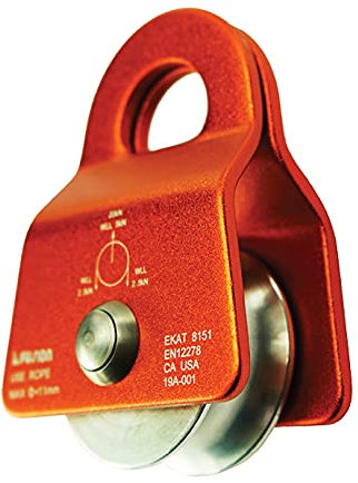 Fusion Escalera Ekat Micro Aluminium Side Swing Pulley Orange 20KN