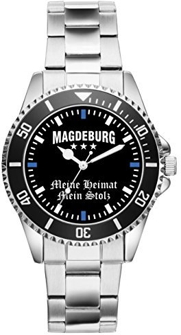 KIESENBERG Magdeburg Geschenk Artikel Idee Fan Uhr 2326