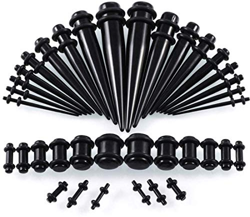 Huacan Ear tapers Stretching Kit 36 st akryl öronsträckare tunnlar 1,6 mm-10 mm