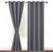 DWCN Vorhang Blickdicht mit Raffhalter Verdunkelungsgardinen mit Ösen 2 Stücke Thermogardine für Wohnzimmer Schlafzimmer Curtains Blackout Vorhang Wärmeisolierend, Grau,290x140cm(HxB)