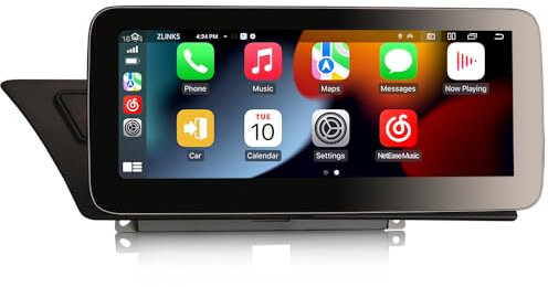 Erisin 10.25 Zoll 8-Kern 4+64GB Android 14 Autoradio für Audi A4 A5 B8 S4 S5 für Audi Multimedia Wireless CarPlay GPS IPS WiFi 4G GPS Navigation Canbus