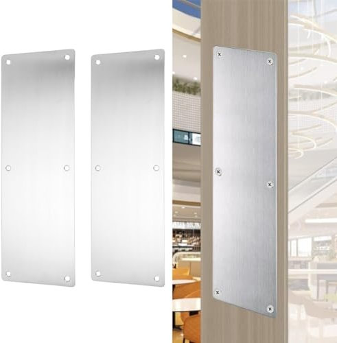 Placa de empuje de acero inoxidable, placa de empuje de puerta, protección interior o exterior de la puerta