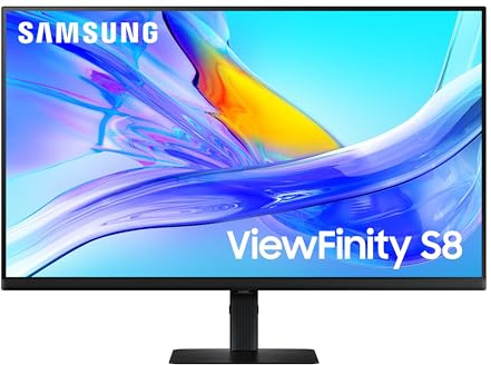 Samsung Écran PC ViewFinity - S80UD 32'', Résolution 4K UHD (3840 x 2160), HDR10, Dalle VA, 350 cd/m2, Installation One Click, Orientable, Inclinable, Pivotable, USB-C (90W), Port LAN, LS32D800UAUXEN