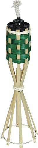 FIESTAS GUIRCA | Table Torch (13.8 in) - Lighting and Effects for Summer and Graduation Party Decorations - Ideal for Hawaiian and Tropical Themes - Natural and Black