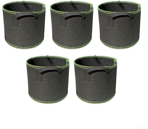 Sacchi resistenti per piantare in tessuto non tessuto per giardinaggio efficiente, con robusta aerazione delle radici (25 x 22 cm)