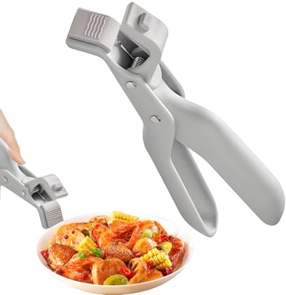 Clip antiescaldaduras – Pinza antideslizante para placa de cocción, pinzas, pinzas de placa, pinzas para placas, pinzas de agarre para platos calientes, protector de mano para cocina