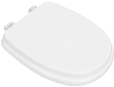 Tapa wc Universal Asiento de inodoro de cierre suave con cojín de espuma gruesa, alargado, resistente, for RV, acolchado blanco, cómodo y fácil de usar.