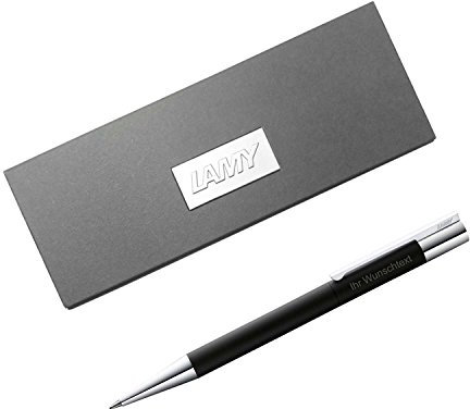 Lamy Drehbleistift scala Modell 180, Edelstahl/Mattschwarz, inkl. Laser-Gravur