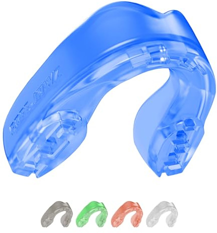 SAFEJAWZ Elements WIND Sport Zahnschutz Doppelschicht Erwachsene und Kinder Sport Mundschutz Für alle Vollkontakt-Sportarten einschließlich Rugby, MMA, Kampfsport, Judo, Hockey & Boxe (Weiß)