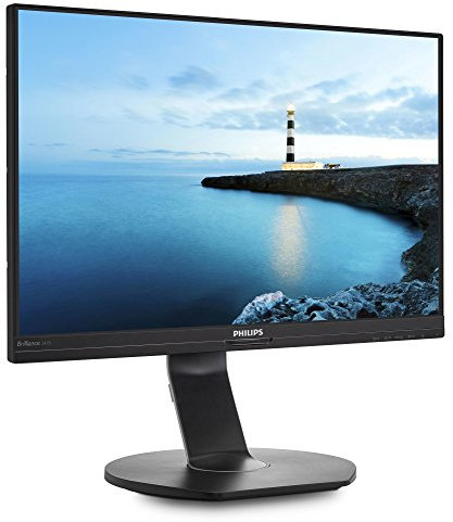 Philips 241B7QUPBEB Monitor LED 24, Full HD 1920 x 1080, IPS, Dock USB-C, Regolabile in Altezza, Girevole, Pivot, Hub USB, RJ45, Powersensor, Low Blue Mode, Flicker Free, Vesa, Nero
