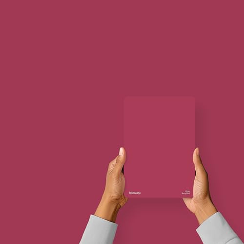 Hemway Berry Pink Peel & Stick Sample Interior Paint | A5 Accurate Colour Swatch, Mess-Free Alternative to Paint Tester Pots, Easy To Use, Eco-friendly, for Kitchen Bathroom Living Room