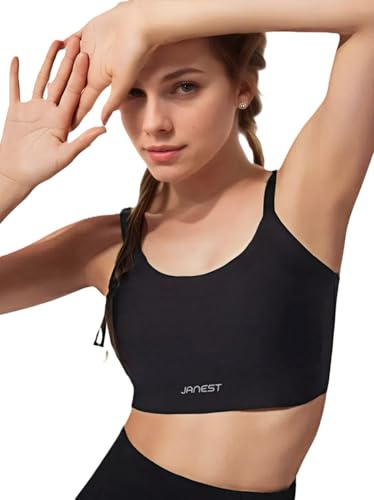 JANEST Light to Moderate Pressure Binder Bra,Chest Binder for Women Black