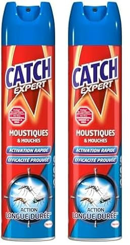 CATCH Aérosol Moustiques et Mouches 300ml (Lot de 2)