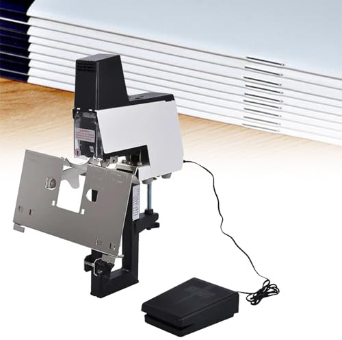 Grapadora Rápida Automática Eléctrica 106, Grapadora de Sillín Automática de Alta Resistencia, Grapadora de Sillín Eléctrica con 9 Niveles de Intensidad Ajustables y Pedal. 220V