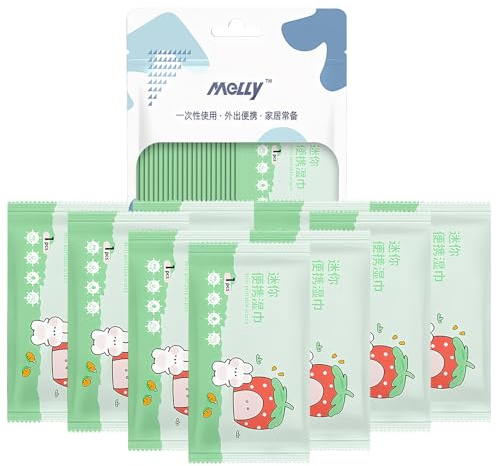 Toallitas Humedas Empaquetadas Individualmente, Toallitas Agua Bebe, 99% de Agua Pura, toallitas refrescantes, sin Perfume, toallitas de Limpieza Higiénicas, Extra Fuertes contra Manchas