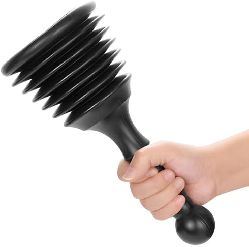 Toilet Plunger, Sink Plunger and Plunger Toilet Unblocker, Heavy Duty Sink Unblocker with Flexible Bellows Design and Ergonomic Handle for Toilets, Sinks, Baths and Showers