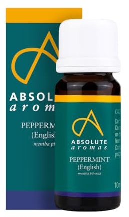 Absolute Aromas Peppermint, English Essential Oil 10ml - 100% Pure, Natural, Undiluted, Vegan and Cruelty-Free - for use in Diffusers and Aromatherapy Blends