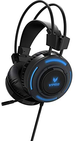 Rapoo VPRO VH200 Gaming Headset Over Ear Noise Cancelling Microphone LED Multi-Colour Lighting System Black 10.2 x 22.5 x 19.4 cm
