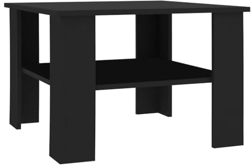 vidaXL Soffbord svart 60x60x42 cm konstruerat trä