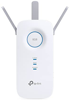 TP-Link RE450 WLAN-Repeater, Dualband-Geschwindigkeit AC1750Mbps, WiFi Extender und Access Point, kompatibel mit WiFi-Modemrouter, 1 Gigabit-Port, TP-Link OneMesh, Weiß
