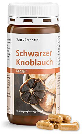 Sanct Bernhard Schwarzer-Knoblauch-Kapseln mit Flavonoiden und S-Allylcystein, 4-Monats-Packung…